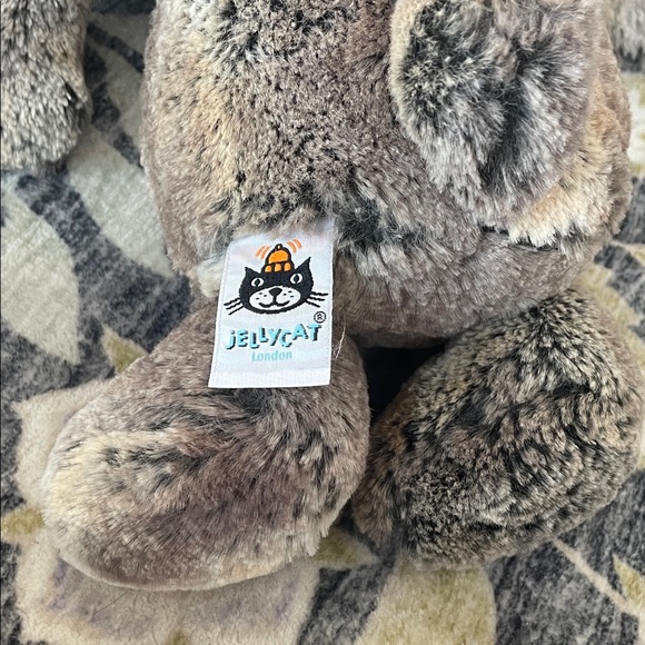 JellyCat Plush Brown Bunny Stuffed Animal - Soft Long Ears - Picture 6 of 13